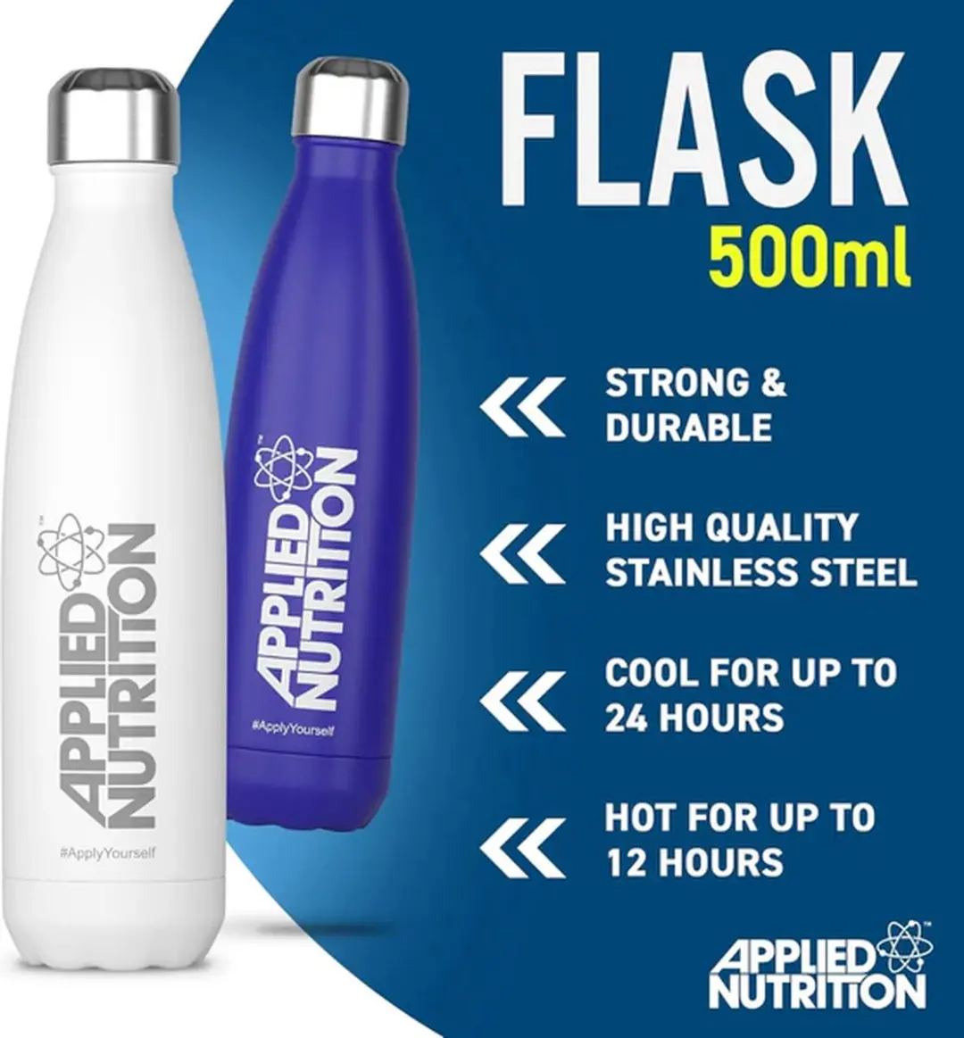 Applied Nutrition RVS Drinkfles 500ml - Wit