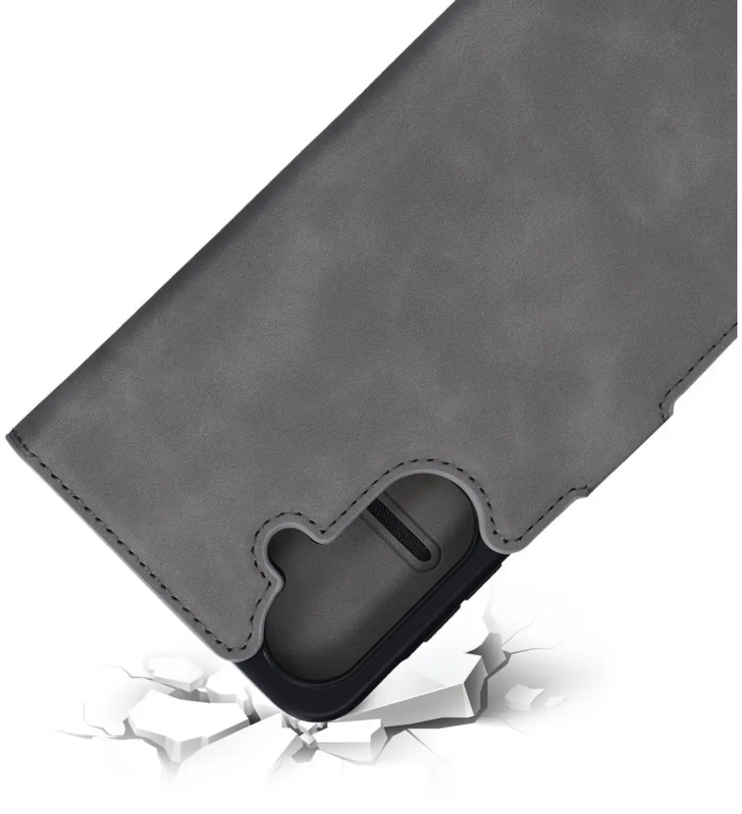 Mobiparts MP-128757 Hoesje Samsung Galaxy A36 - Wallet/Eco Leer Grijs
