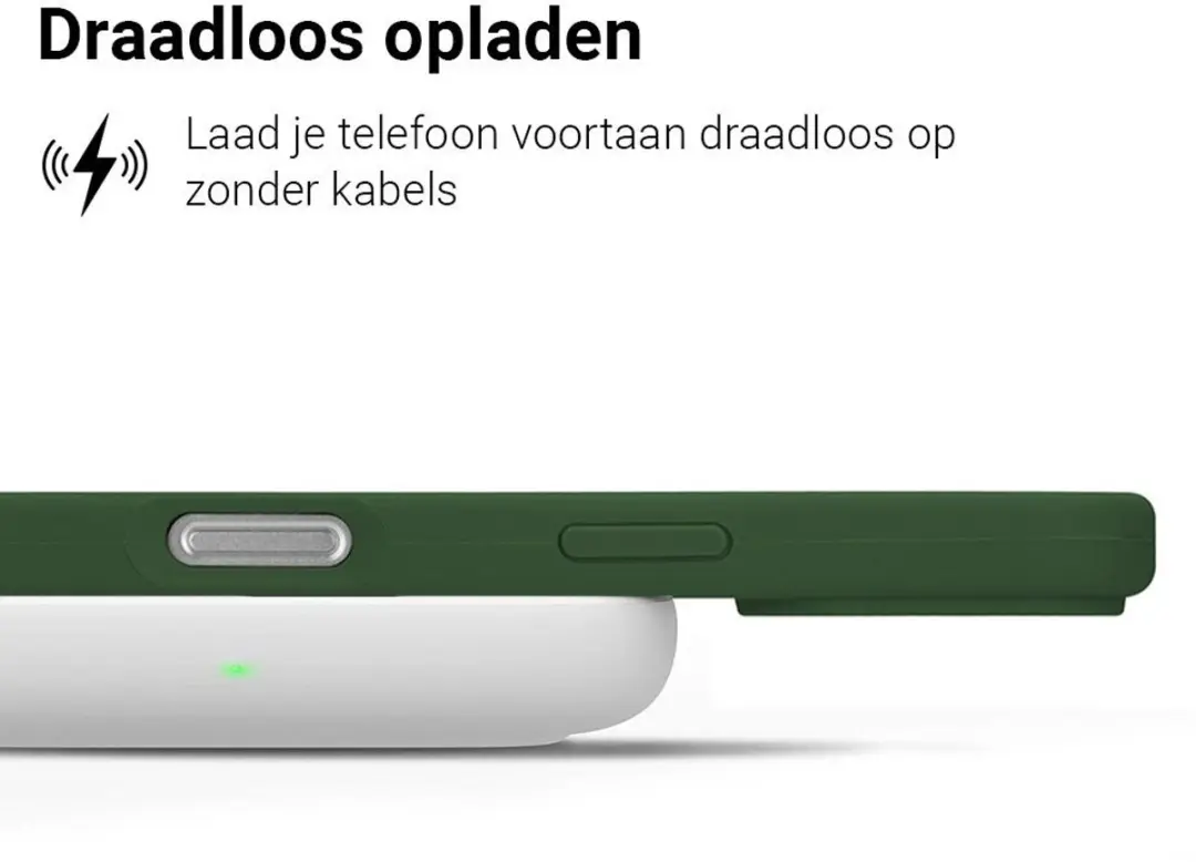 MobiQ Liquid Siliconen Hoesje iPhone 17 Pro 46-01344 - Donkergroen