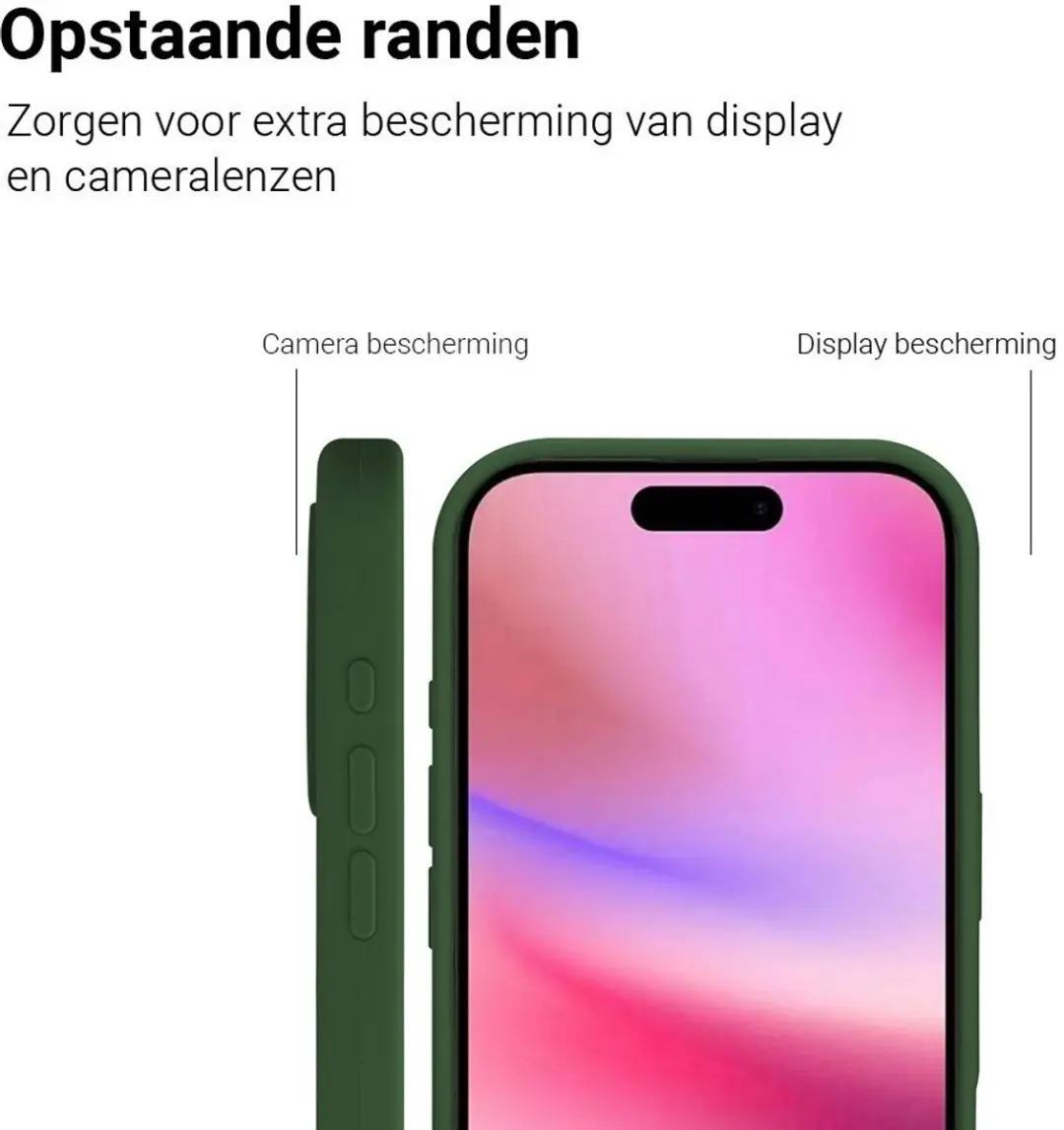 MobiQ Liquid Siliconen Hoesje iPhone 17 Pro 46-01344 - Donkergroen