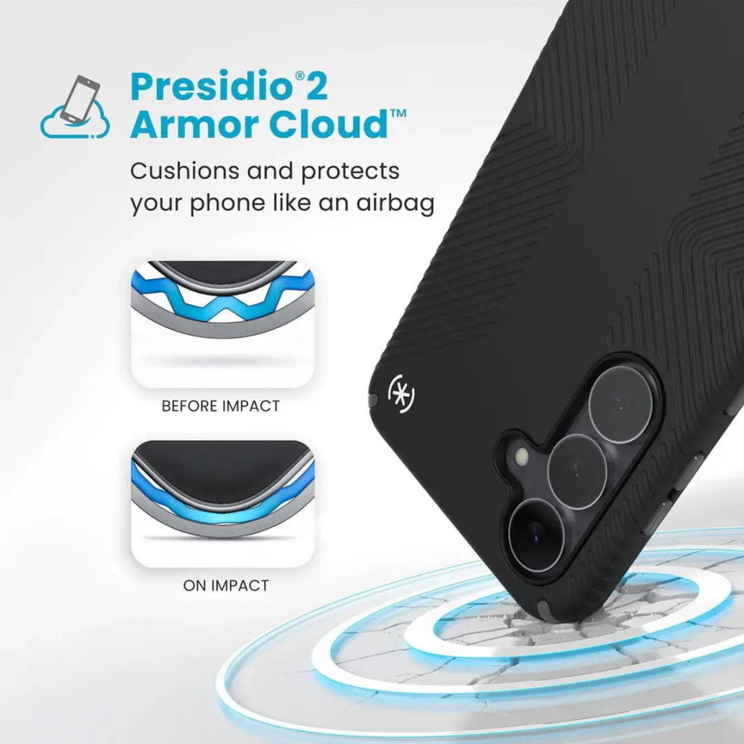 Speck Presidio2 Grip 151006-3205 Hoesje - Samsung Galaxy S25 FE - Zwart