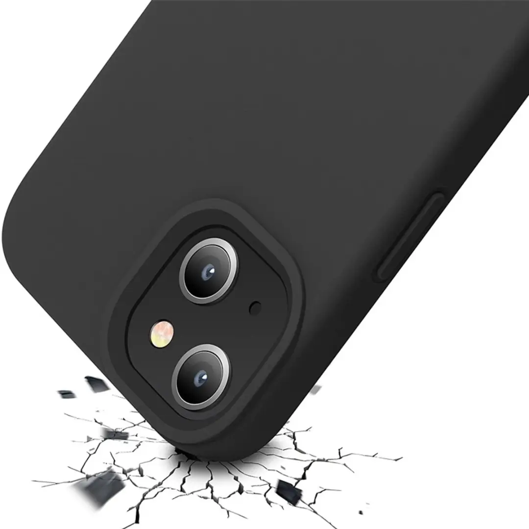 MobiQ Liquid Silicone Hoesje iPhone 14 Plus - Zwart