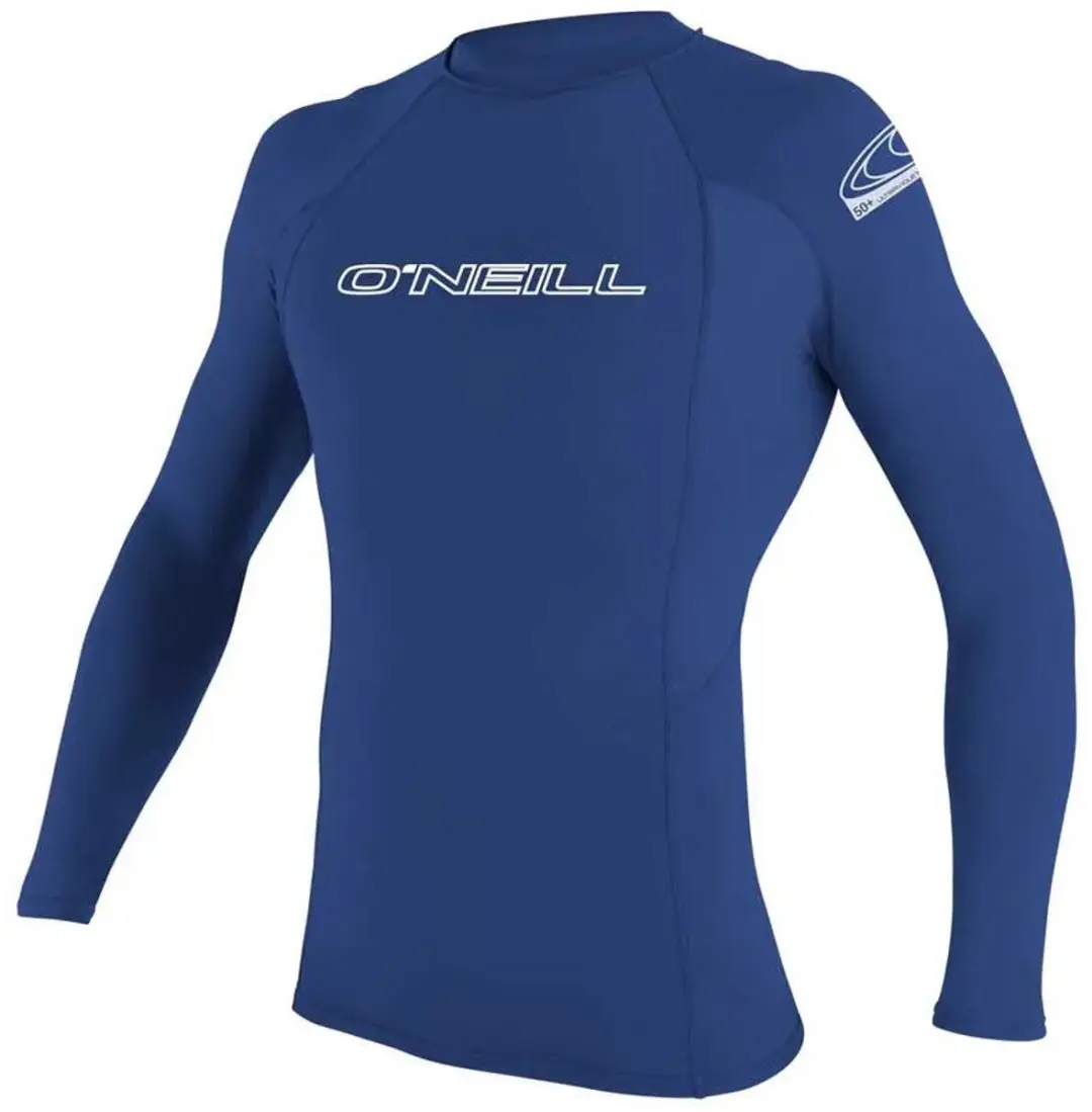 O'Neill Basic Skins L/S Crew Heren Surfshirt - S - Blauw