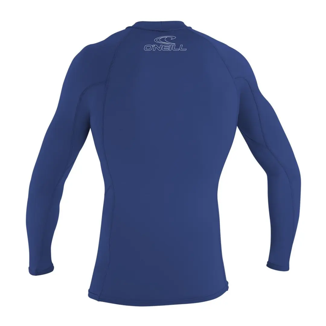 O'Neill Basic Skins L/S Crew Heren Surfshirt - S - Blauw