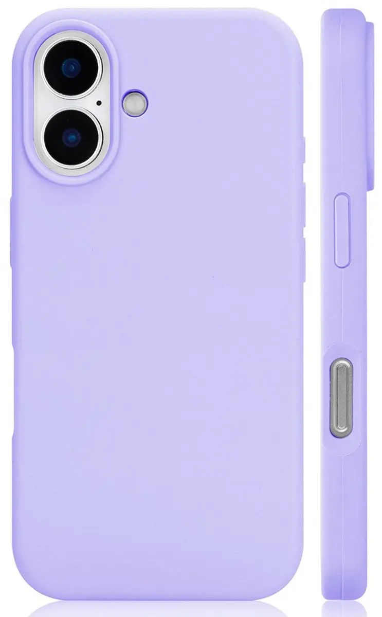 MobiQ Liquid Silicone Hoesje iPhone 16 Plus - Paars