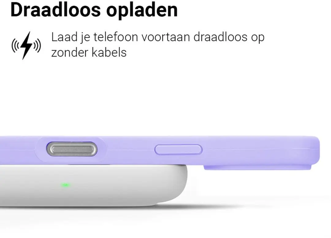 MobiQ Liquid Silicone Hoesje iPhone 16 Plus - Paars