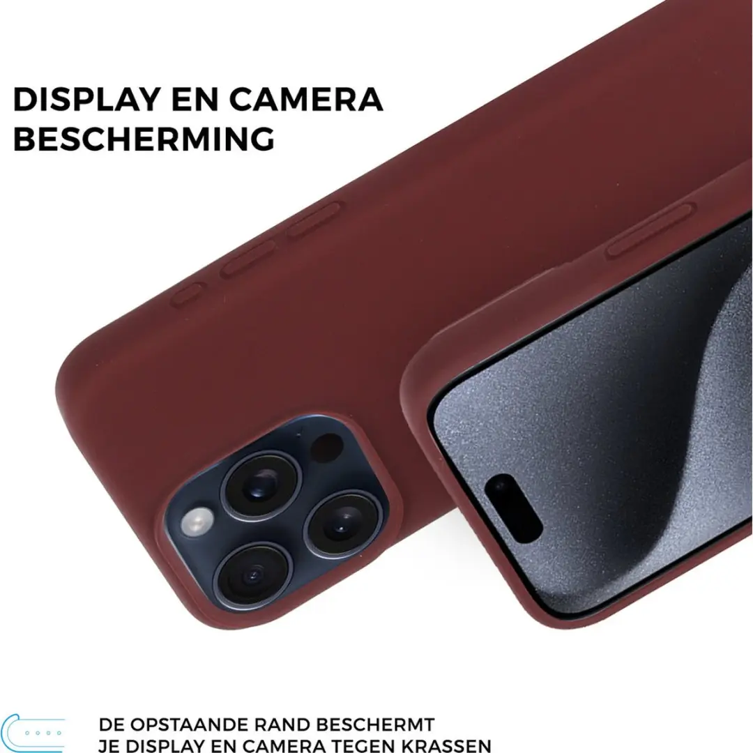 Mobiparts MP-5002026 Hoesje iPhone 15 Pro Max - Paars/Rood - 2x Glas