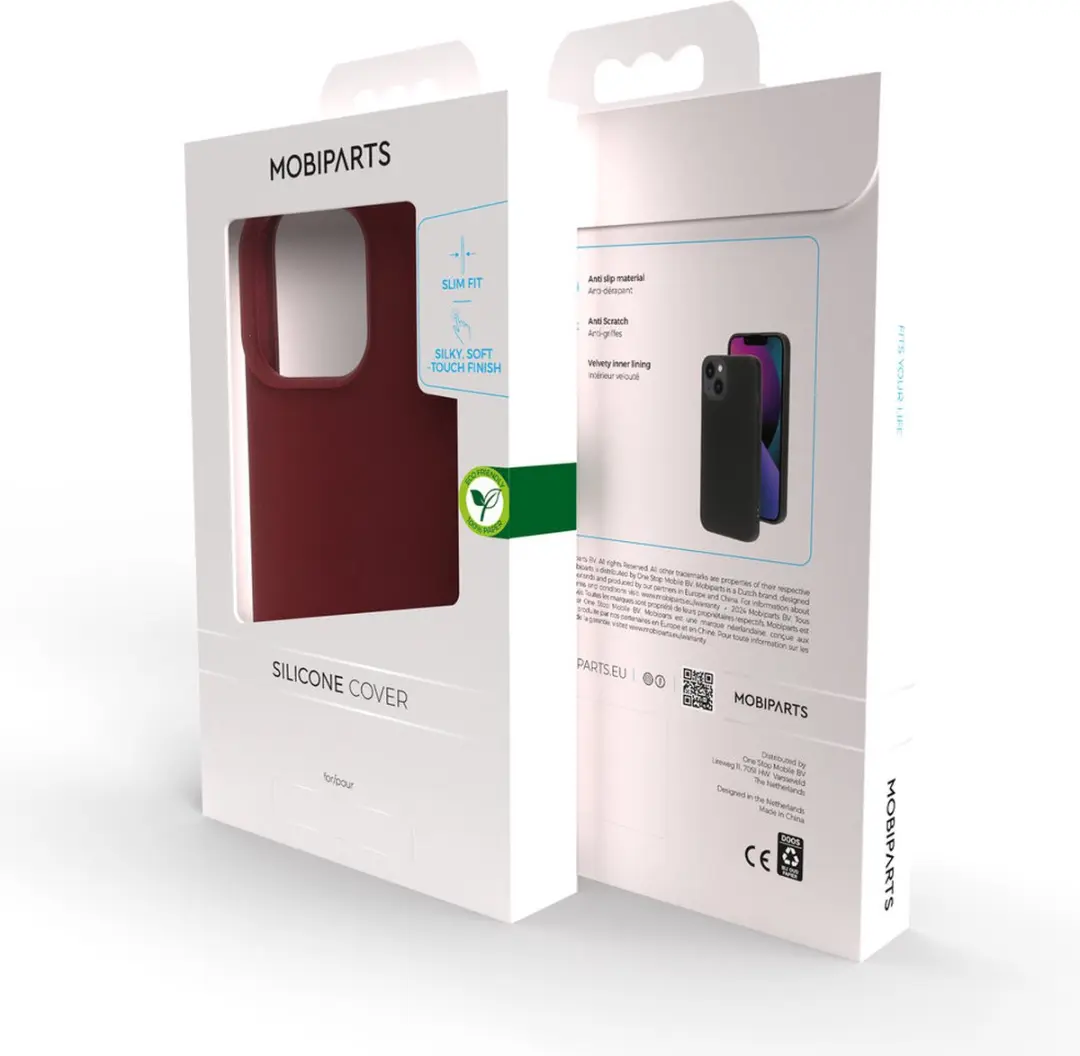 Mobiparts MP-5002026 Hoesje iPhone 15 Pro Max - Paars/Rood - 2x Glas