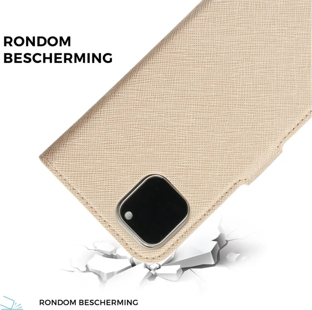 Mobiparts Saffiano Wallet Hoesje iPhone 11 Pro - 3 Pasjes - Bruin/Koper
