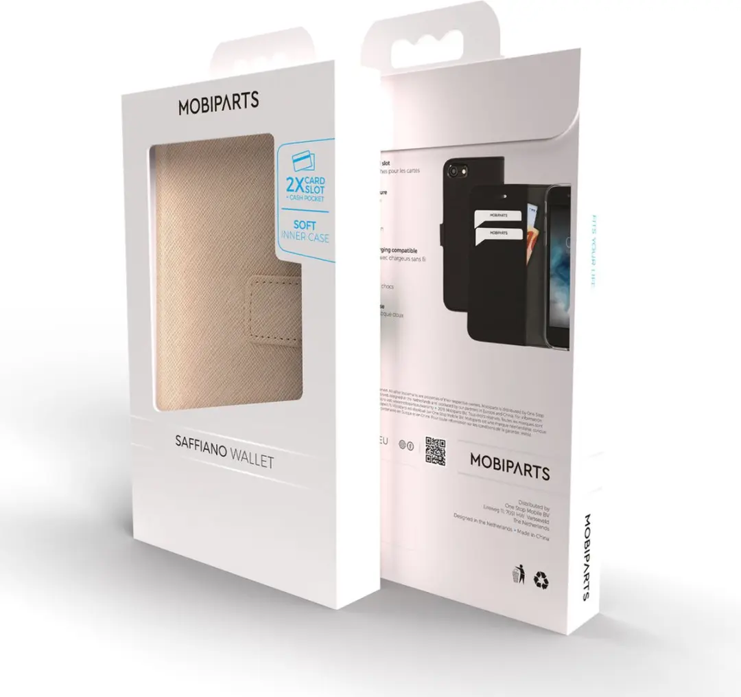 Mobiparts Saffiano Wallet Hoesje iPhone 11 Pro - 3 Pasjes - Bruin/Koper