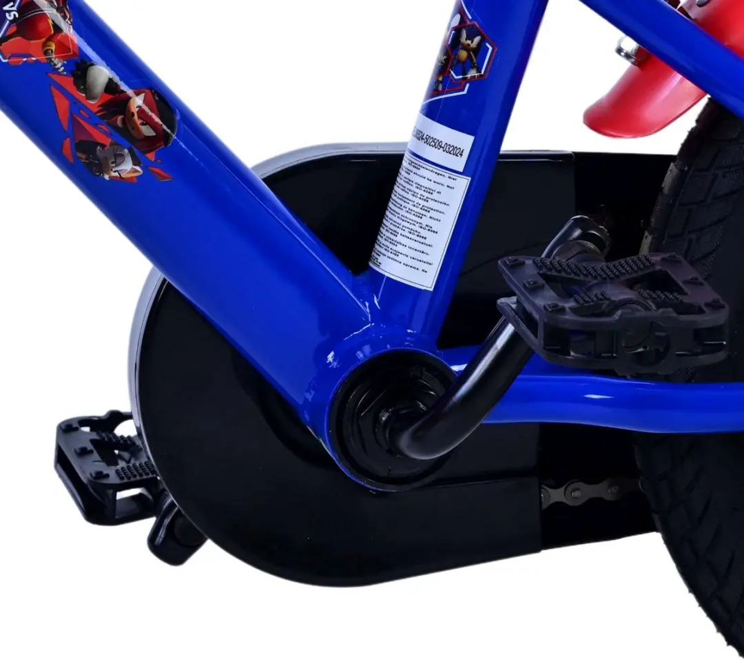 Volare Turbo Crew Kinderfiets 12 inch - 1 Versnelling - Blauw/Rood