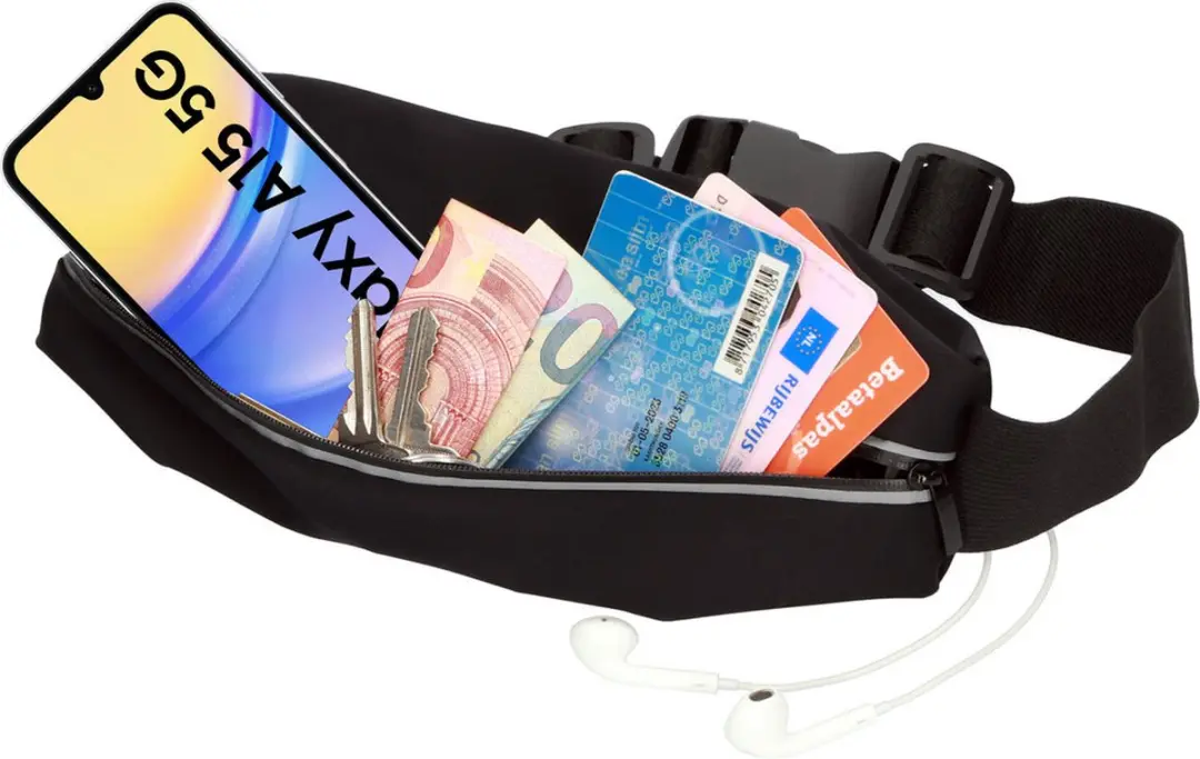 Mobiparts Comfort Fit Sport Belt MP-125673 - Samsung Galaxy A15 - 5 Pasjes - Zwart