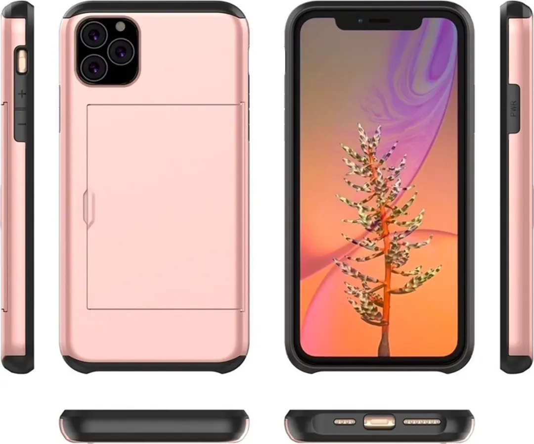 MobiQ iPhone 11 Pashoesje - 2 Pasjes - Rood