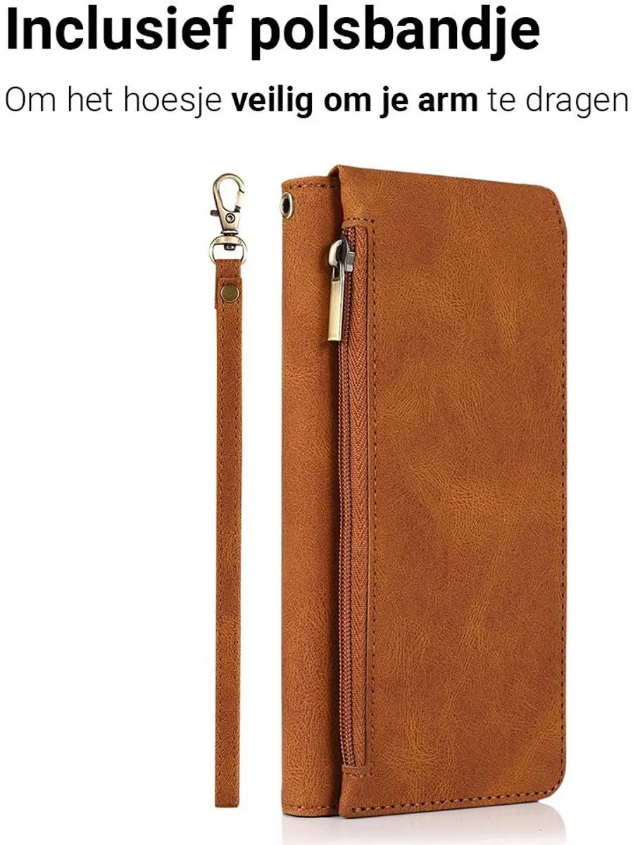 MobiQ Wallet Hoesje iPhone 16 Plus - bruin - 46-00215