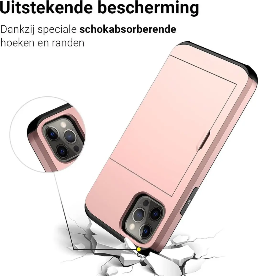 MobiQ Hoesje iPhone 13 Pro 13-00963 - Pashoeder - 2 Stuks - Rosé Gold