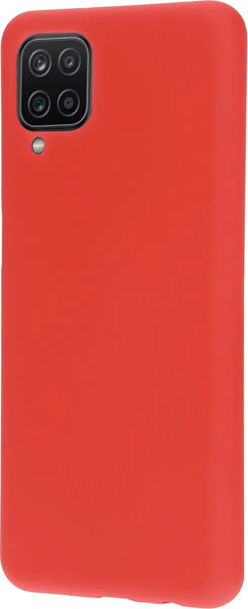 Mobiparts Hoesje Samsung Galaxy A12 - Siliconen Rood - MP-112916