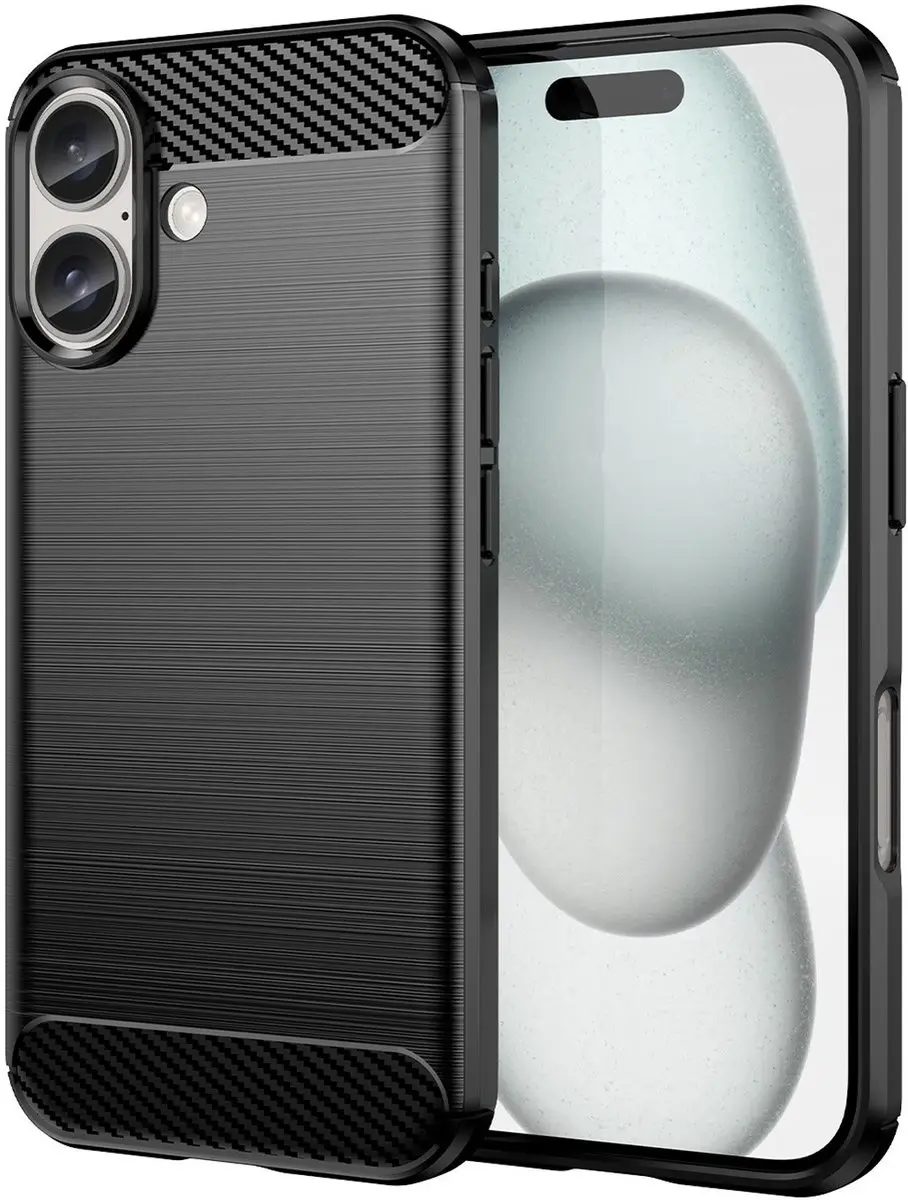 MobiQ Carbon Look Hoesje iPhone 16 Plus