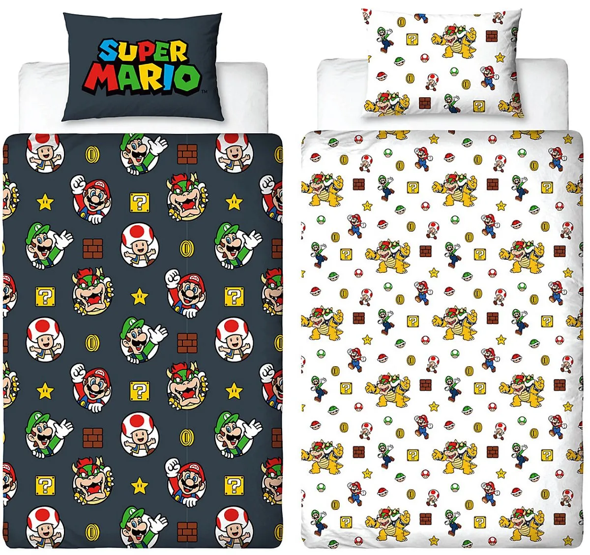 Nintendo Super Mario Bros Dekbedovertrek Eenpersoons