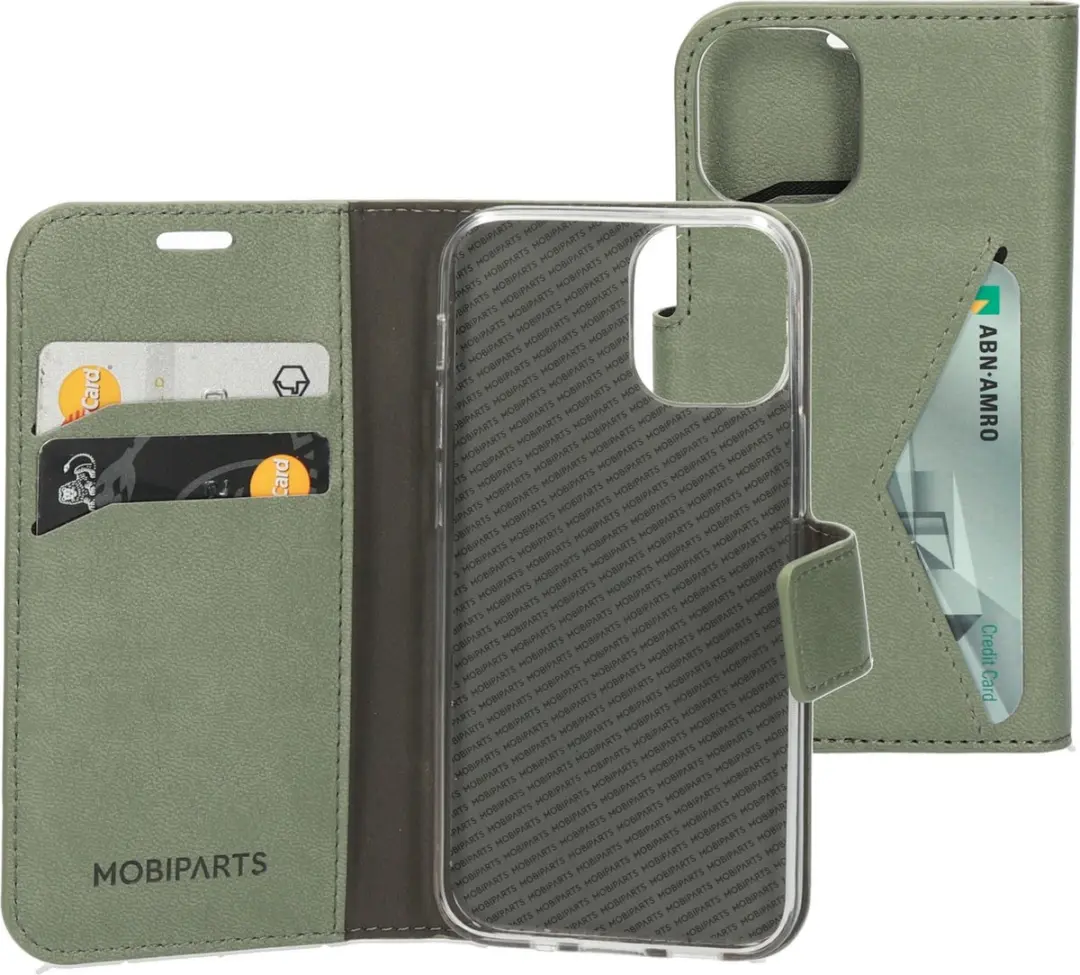 Mobiparts MP-108520 Hoesje iPhone 12 Mini - Wallet - Groen - afbeelding 6 van 6