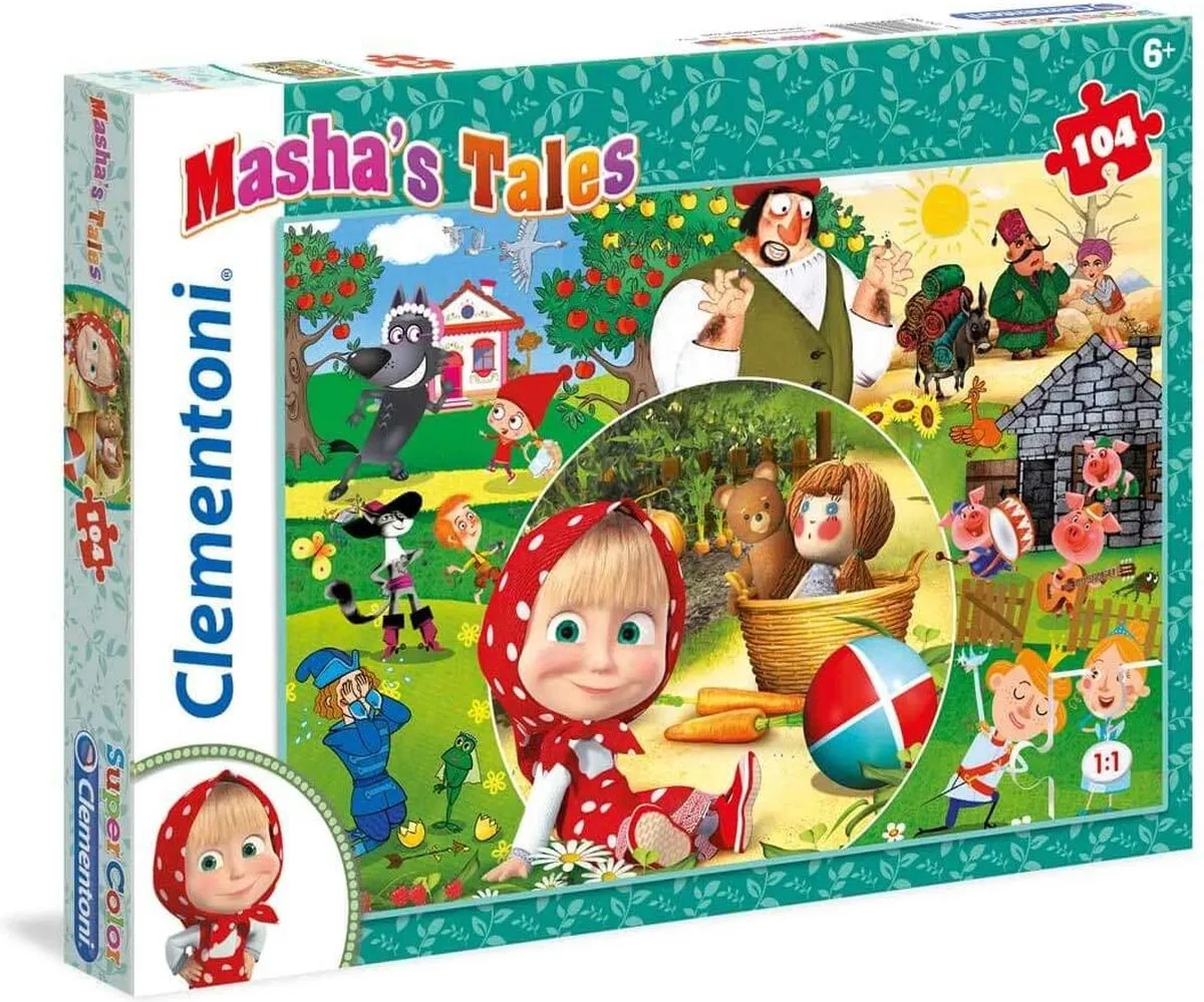 Clementoni Masha en de Beer Legpuzzel 104-delig