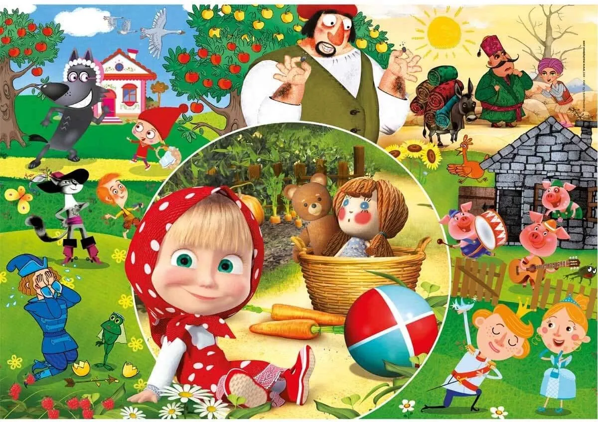 Clementoni Masha en de Beer Legpuzzel 104-delig - Multicolor
