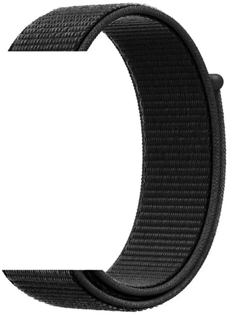 MobiQ Nylon Horlogebandje Apple Watch 38mm - Zwart