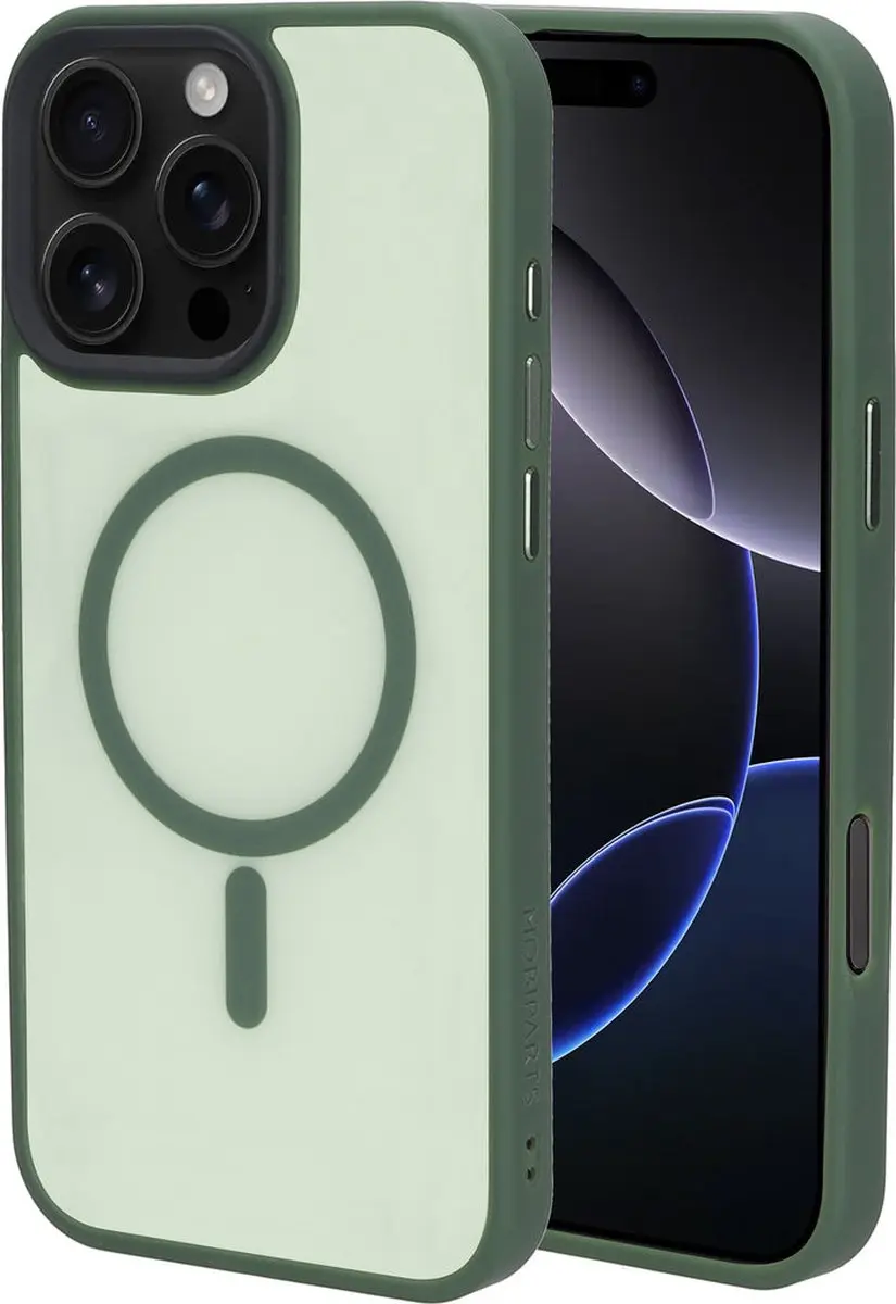 Mobiparts MP-127216 Hoesje iPhone 16 Pro Max - Hardcover MagSafe - Groen - afbeelding 6 van 6