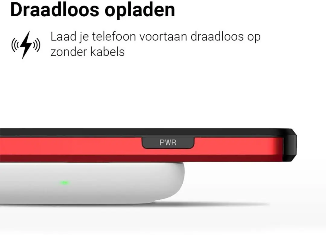 MobiQ Hybrid Card iPhone 17 Pro Hoesje - Rood - MPN 46-01133