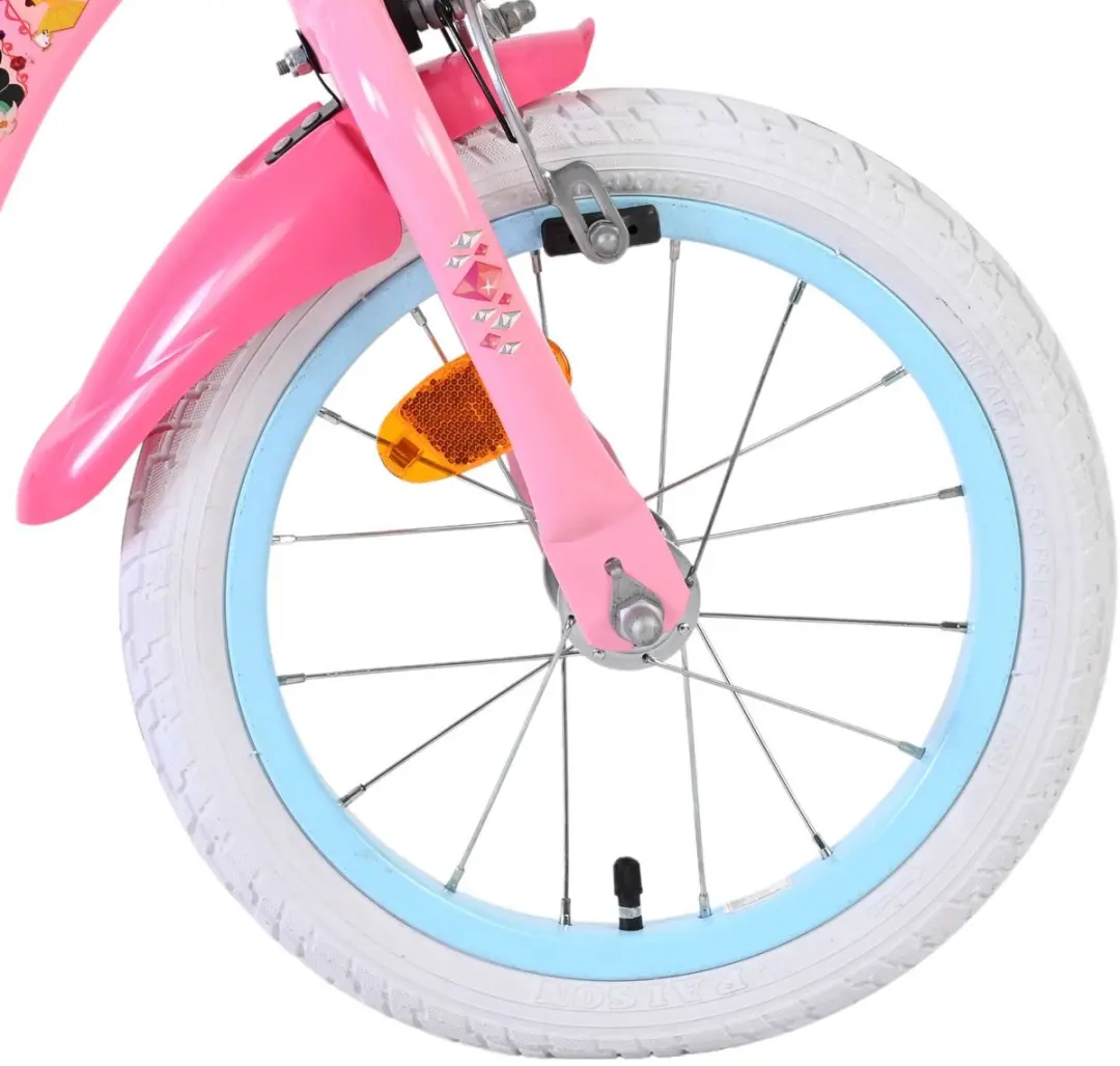 Volare Magic Royals Kinderfiets 14" - Roze - 1 Versnelling - afbeelding 6 van 6