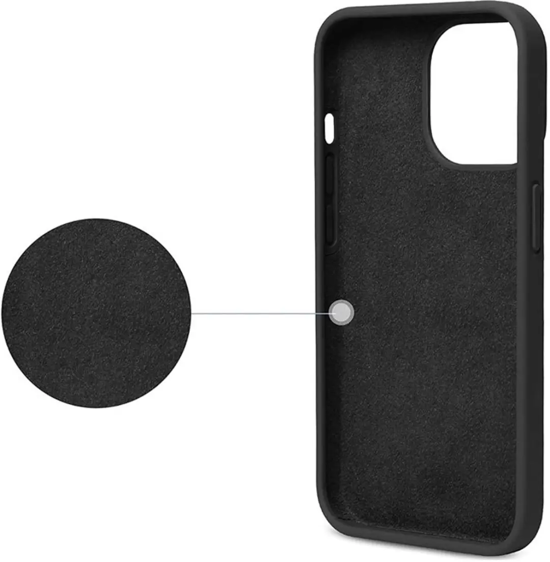 MobiQ Liquid Silicone Hoesje iPhone 15 Pro - Zwart