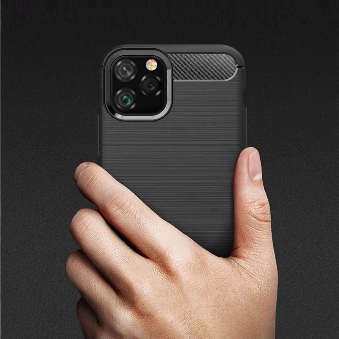 MobiQ Carbon Look Hoesje iPhone 11 Pro Max - mobiq-15403