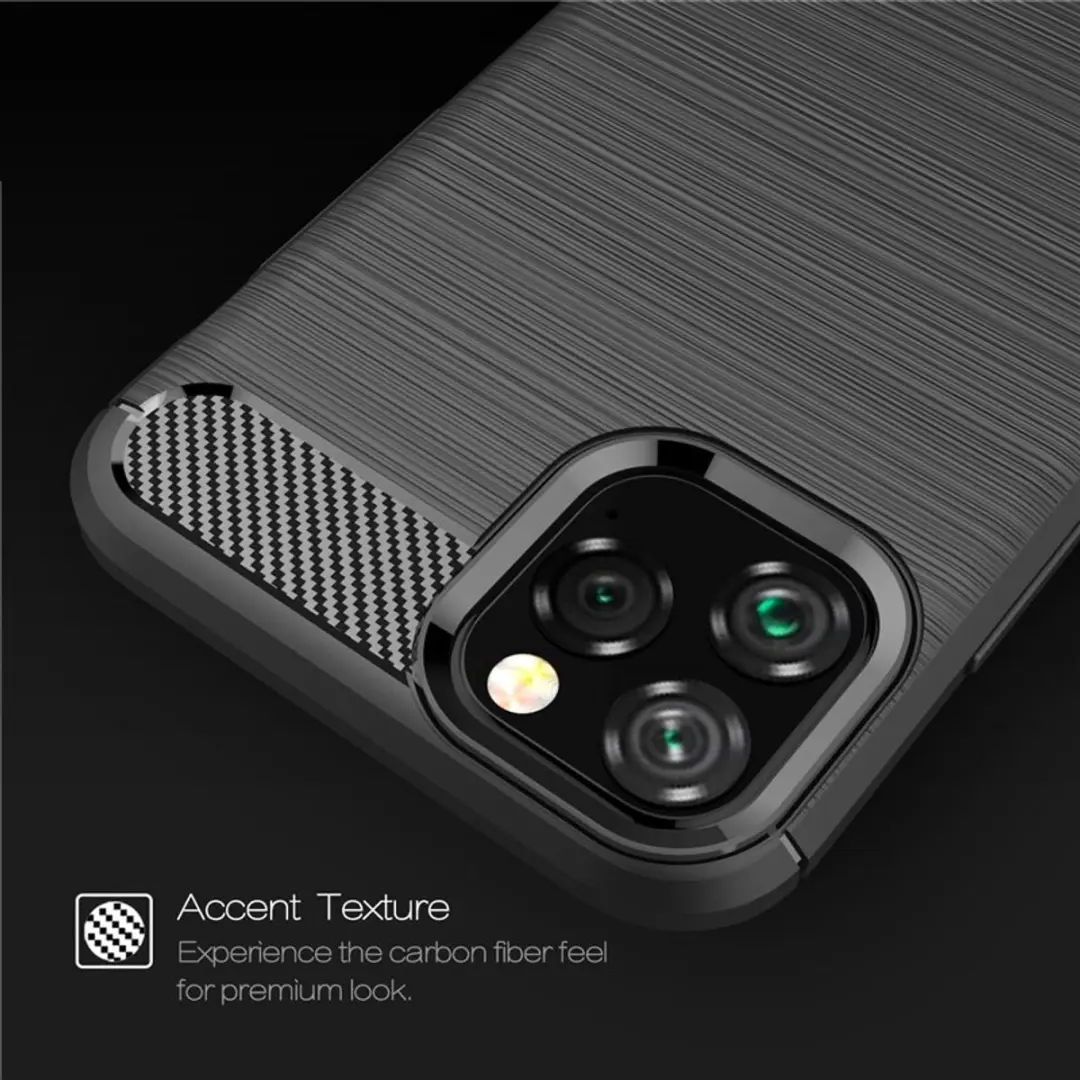 MobiQ Carbon Look Hoesje iPhone 11 Pro Max - mobiq-15403