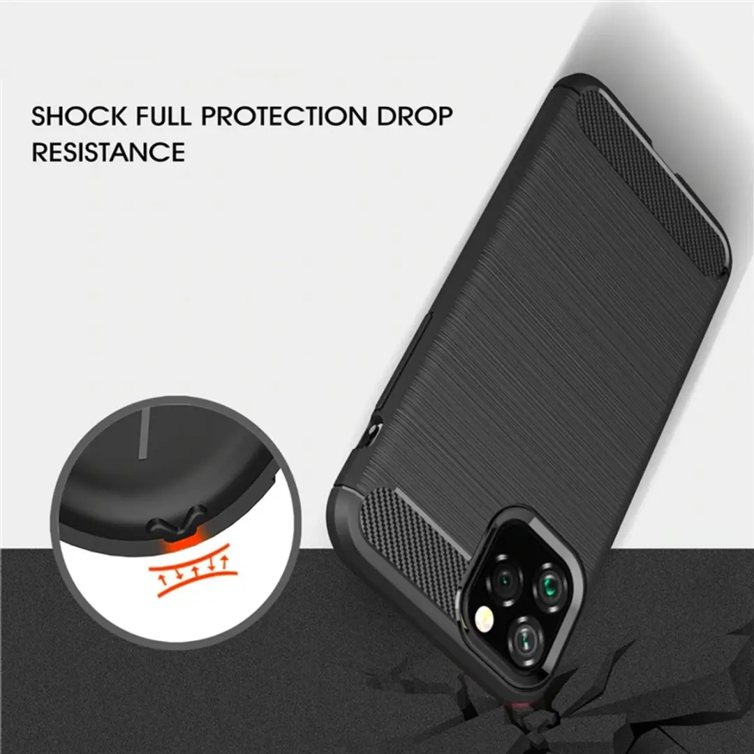 MobiQ Carbon Look Hoesje iPhone 11 Pro Max - mobiq-15403