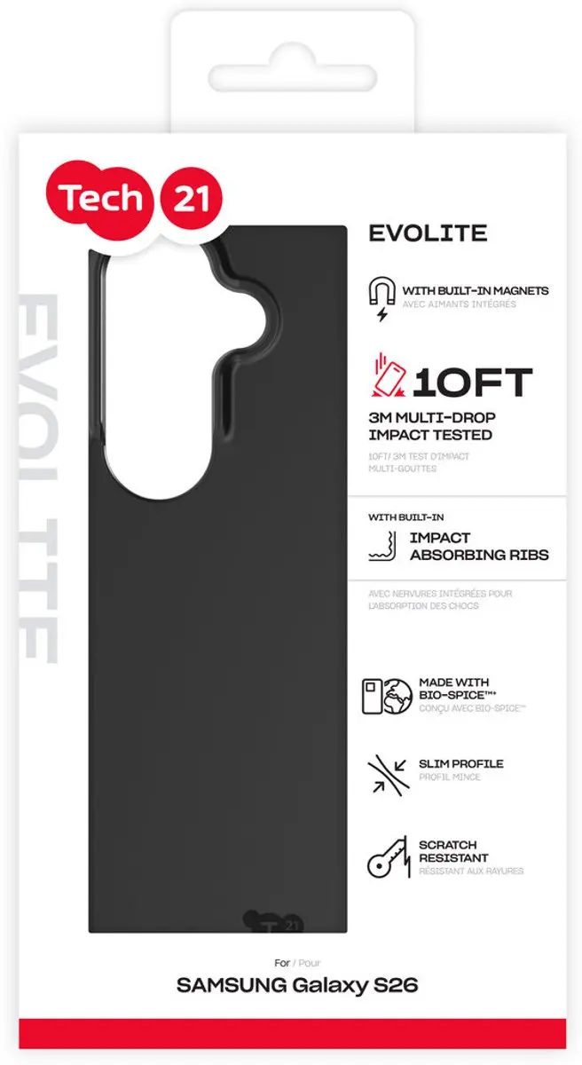Tech21 Samsung Galaxy S26 EvoLite T21-11553 Hoes - Zwart