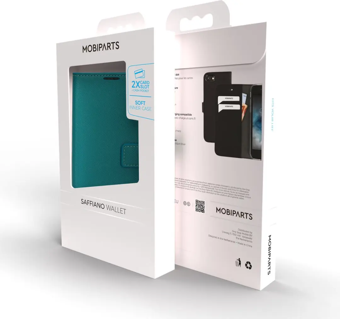 Mobiparts Saffiano Wallet Hoesje Samsung Galaxy A42 5G - Turquoise - MP-5000237