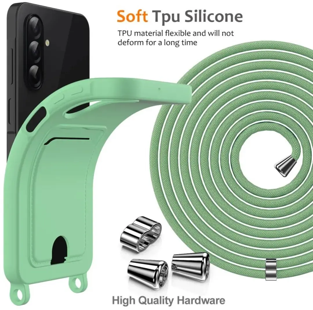 Selected Hoesje Samsung Galaxy S25 FE - Groen - Koord & Pasjeshouder - afbeelding 6 van 6