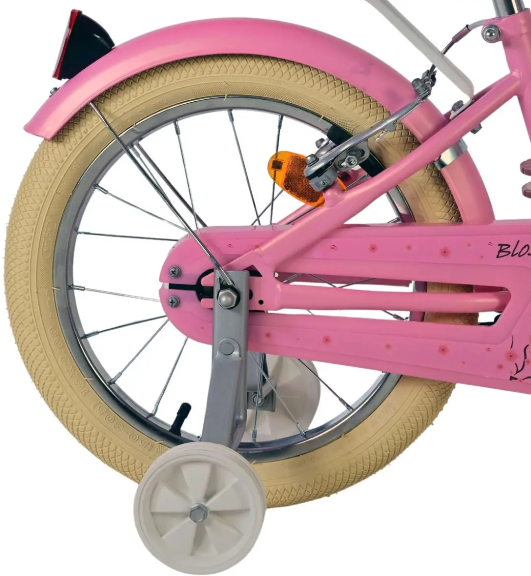 Volare Blossom Kinderfiets 16 inch - Roze - Poppenzitje & Voormand
