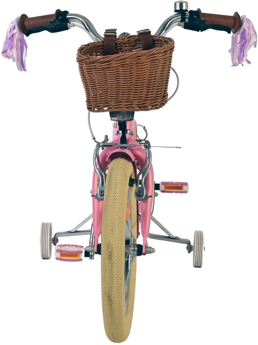 Volare Blossom Kinderfiets 16 inch - Roze - Poppenzitje & Voormand