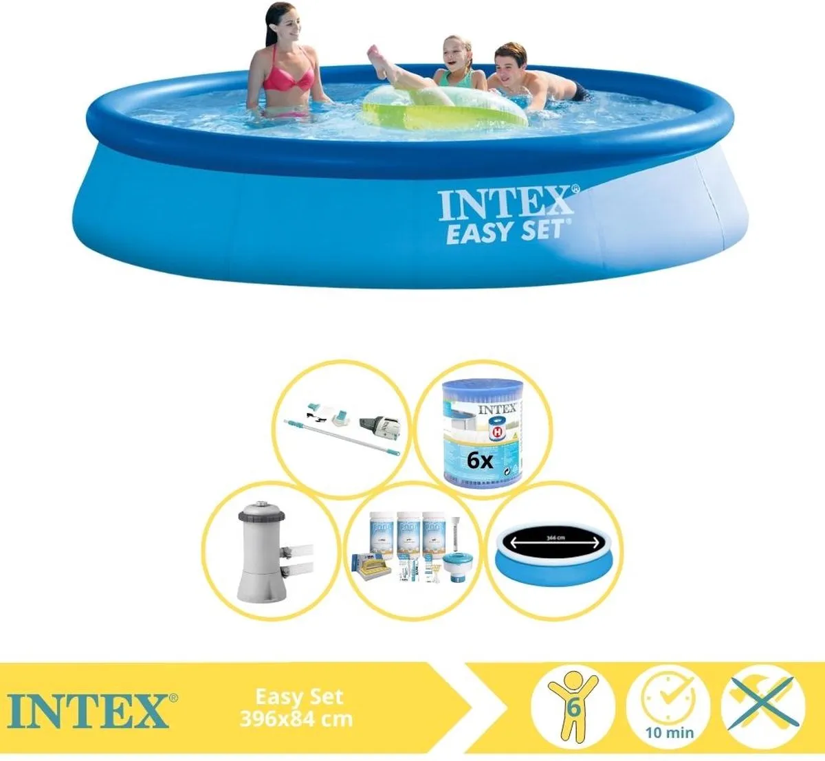 Intex Easy Set 28143NP Opblaaszwembad 396x84cm