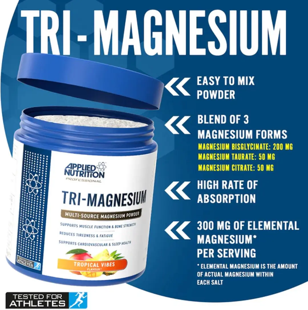 Applied Nutrition Tri-Magnesium 50 Porties - Tropisch Blauw/Wit