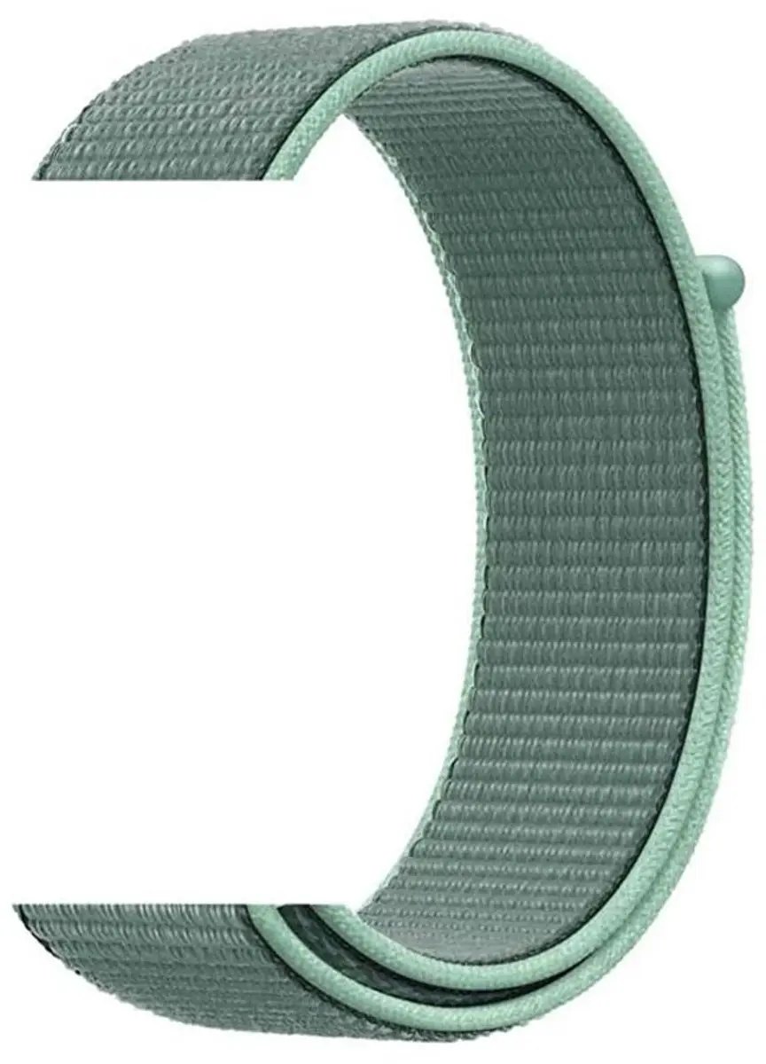 MobiQ Nylon Strap Bandje Apple Watch 46mm - Lichtgroen