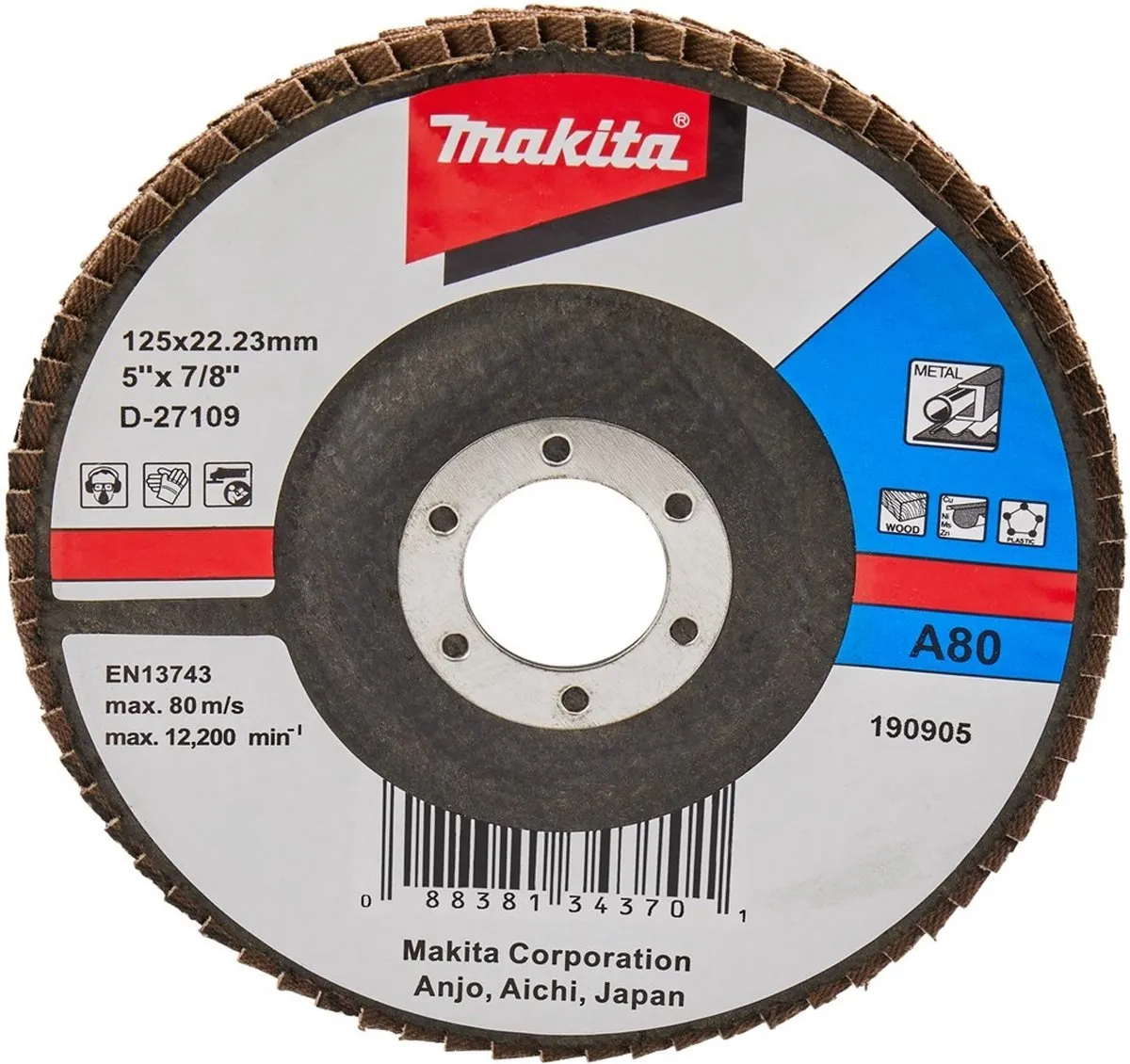 Makita D-27109 Lamellenschijf 125mm Metaal