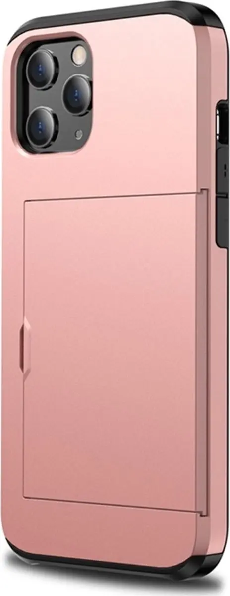 MobiQ Hoesje iPhone 12 Mini Pashoeder Rosé Gold