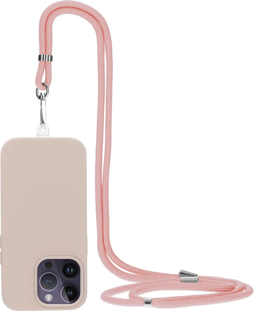 Mobiparts Universeel Telefoonkoord Soft Salmon - 1.5m