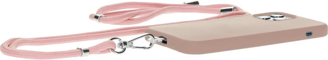 Mobiparts Universeel Telefoonkoord Soft Salmon - 1.5m - afbeelding 6 van 6