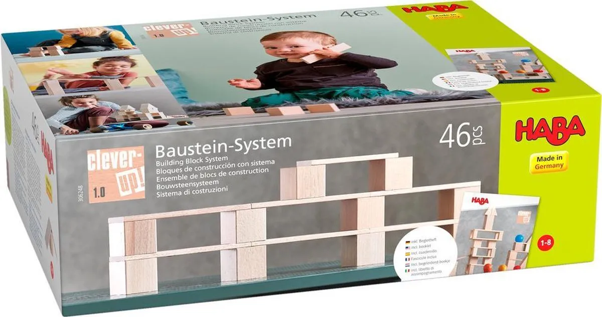 Haba Clever-up! 1.0 Junior Bouwstenen - 46-delig Beige