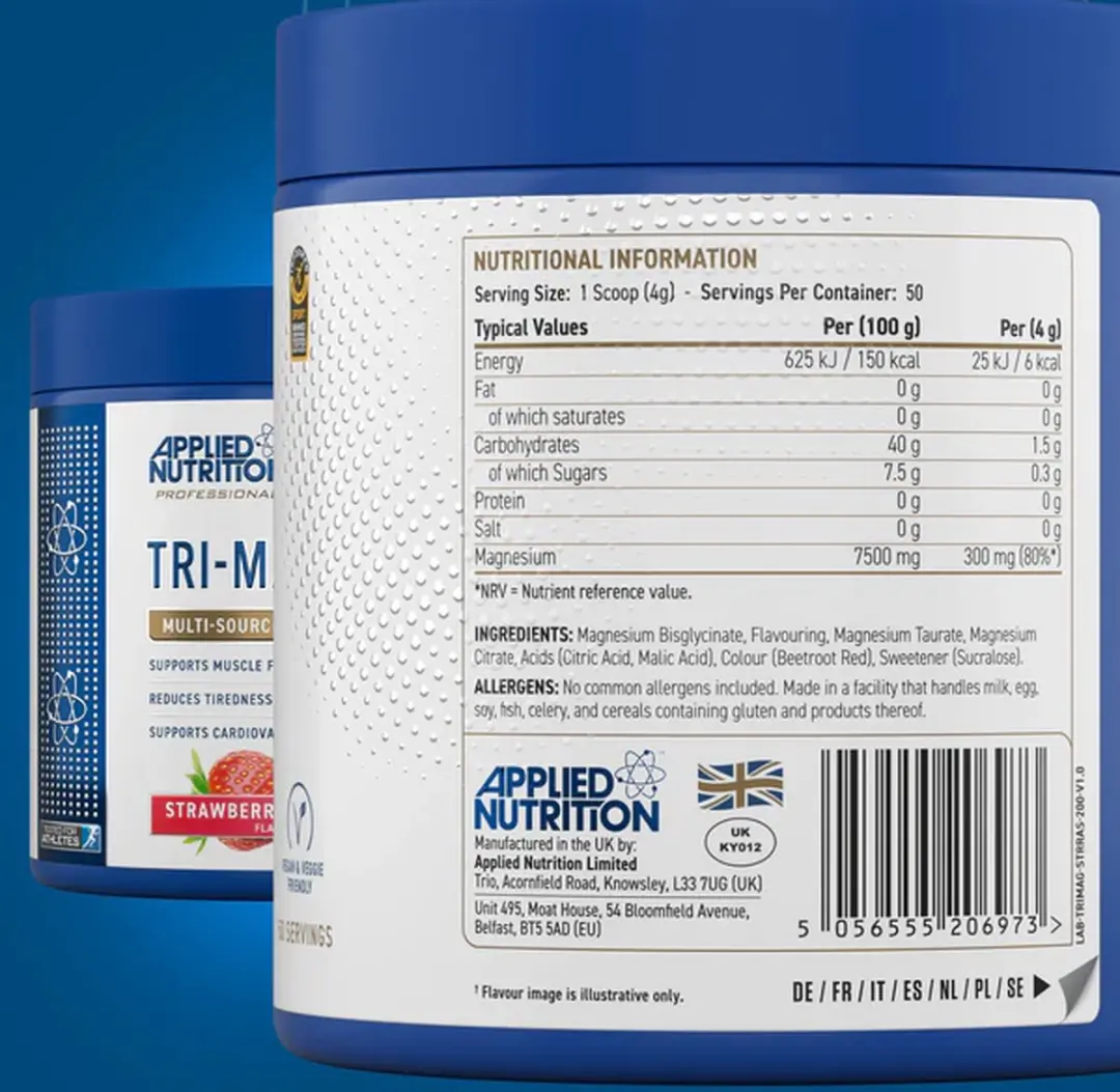 Applied Nutrition Tri-Magnesium 200g Poeder - Lemon & Lime