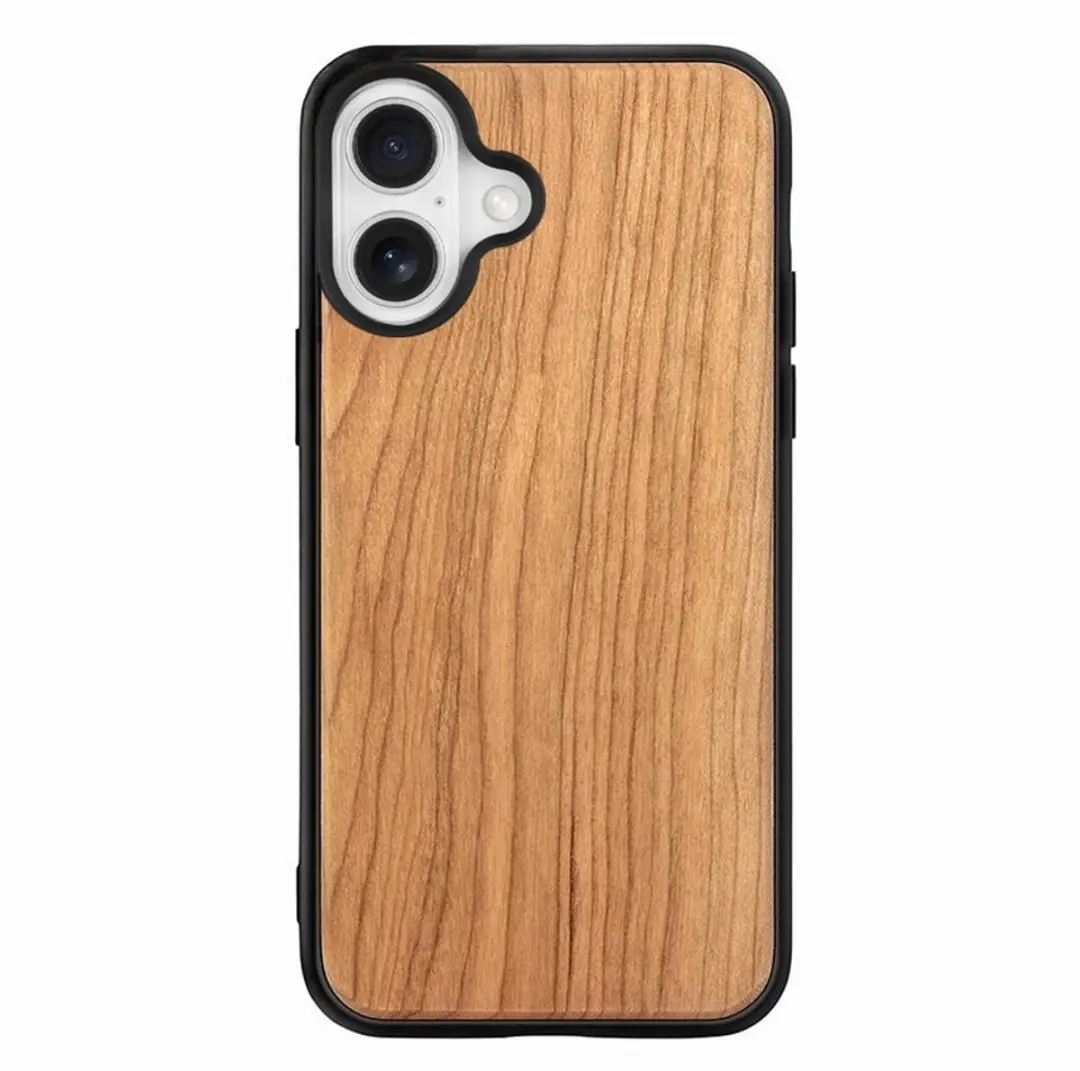MobiQ Houten Backcover iPhone 17 - Kersen - MPN 46-01175