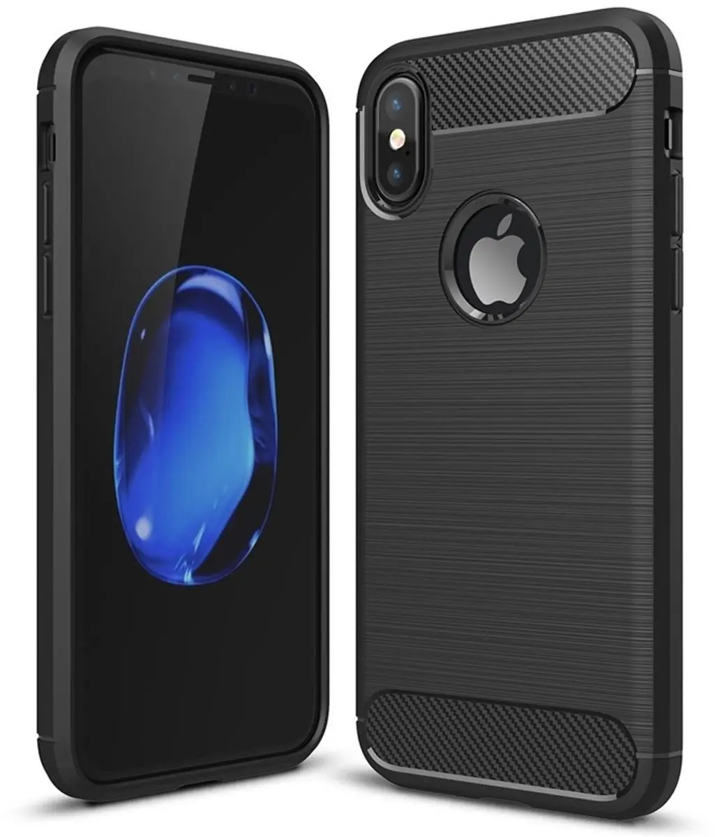 MobiQ Carbon Look Hoesje iPhone X/XS