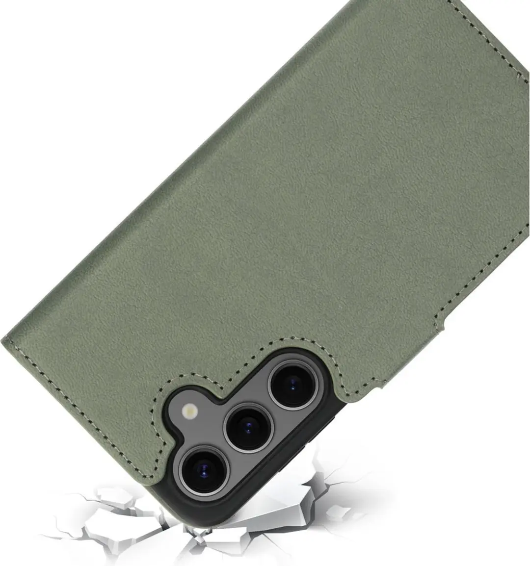 Mobiparts MP-125463 Hoesje Samsung Galaxy S24 - Wallet Eco Leer Groen - afbeelding 6 van 6